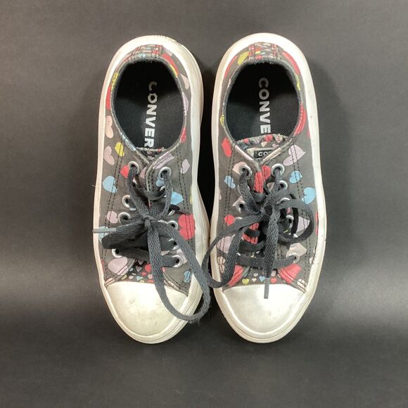 Converse CTAS Hi-Platform Hearts-Girls 3.5-Black All-Over Print Colorful 271709C - Picture 4 of 11